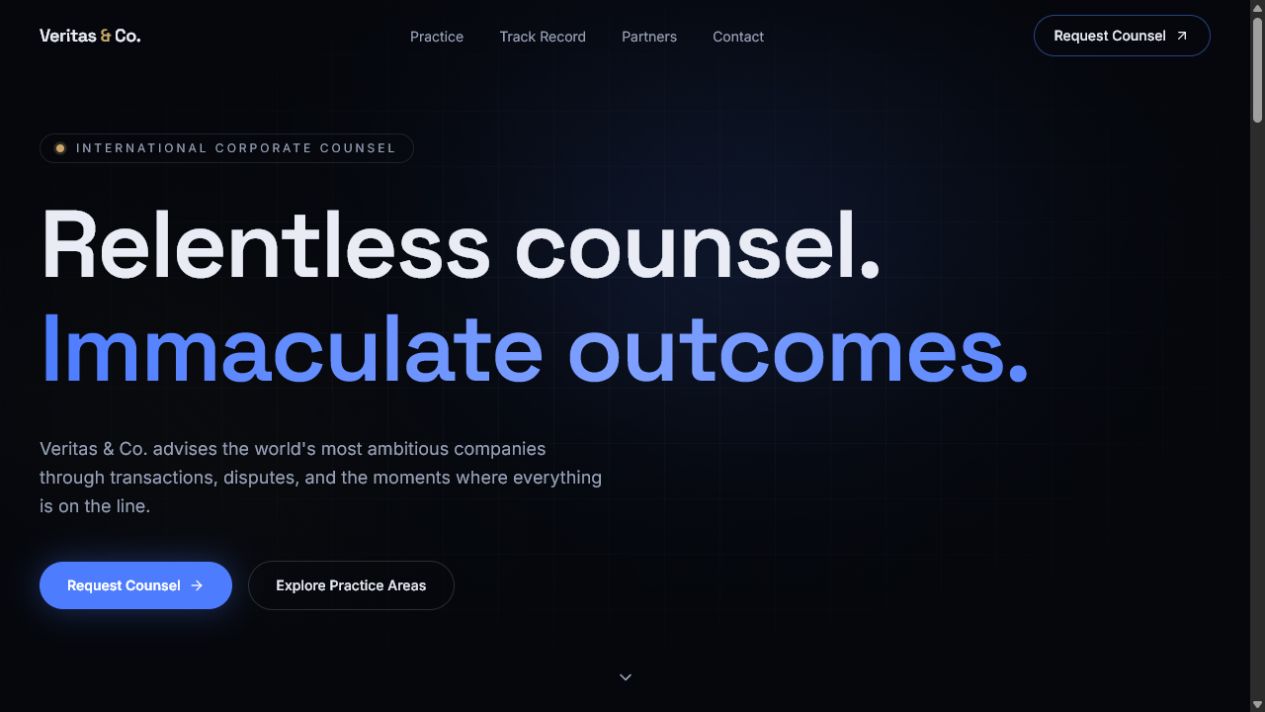 Veritas and Company corporate law website